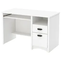 Gascony Rustic Country Computer Desk - Pure White