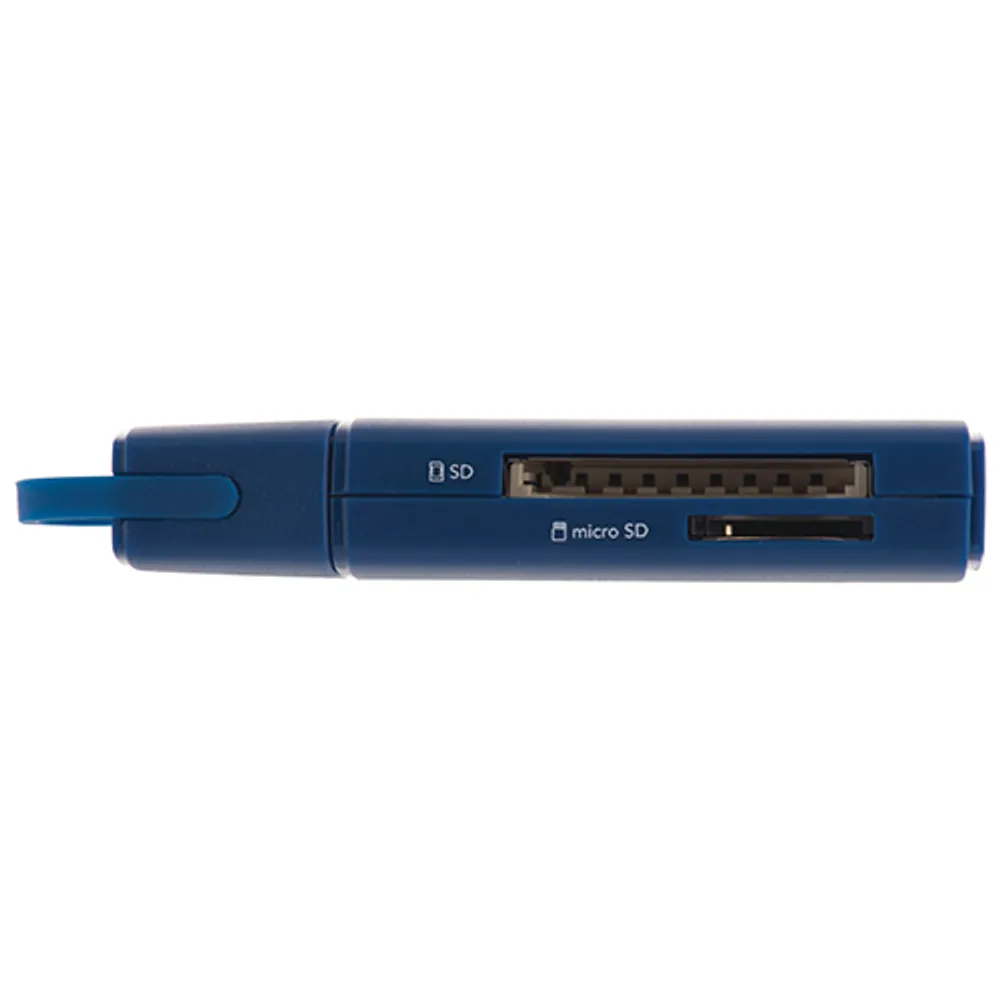 Insignia USB 3.0 2-in-1 Memory Card Reader - Blue - Only at Best Buy