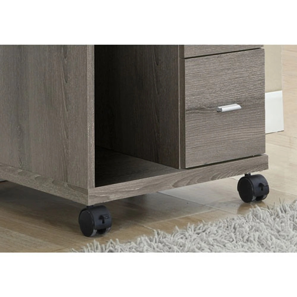 Monarch 2-Drawer Mobile Printer Stand - Dark Taupe