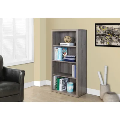 48" 4-Shelf Bookcase - Dark Taupe