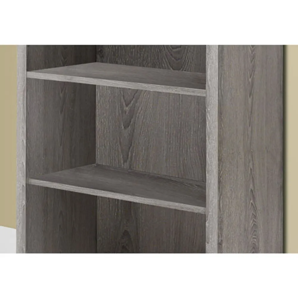 48" 4-Shelf Bookcase - Dark Taupe