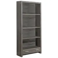 71" 4-Shelf Bookcase - Dark Taupe Reclaimed Wood