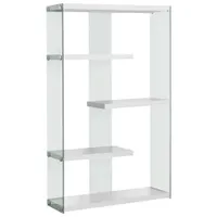 60" 4-Shelf Bookcase - Glossy White