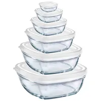 Duralex Lys Stackable Bowl with White Lid - Set of