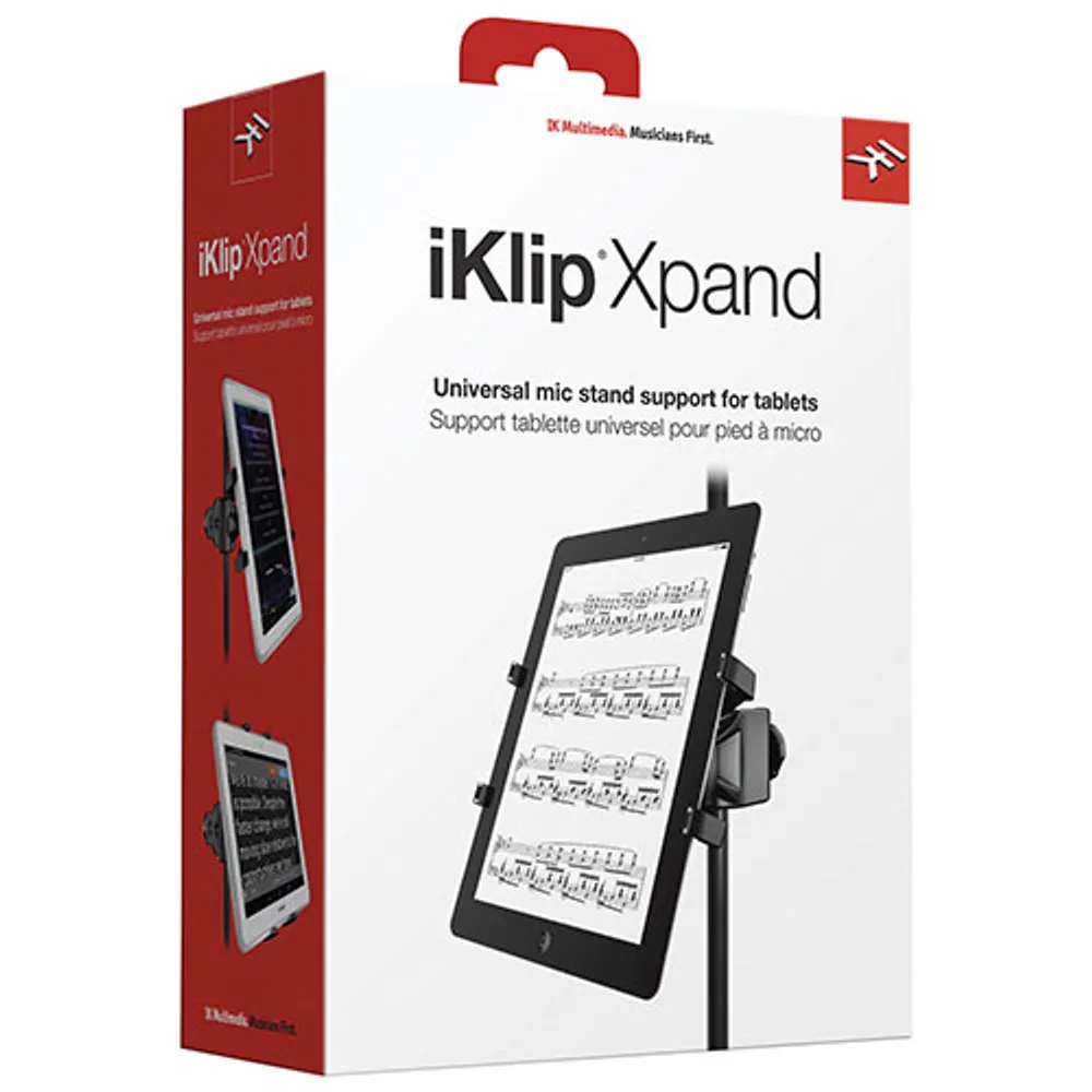 IK Multimedia iKlip Xpand Universal Mic Stand Mount for Tablets (IKLIPXPANDIN) - Black