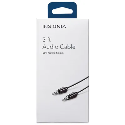 Insignia 0.91m (3 ft.) Auxiliary Cable - Black - Only at Best Buy