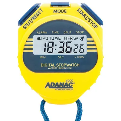 Marathon Adanac 4000 Digital Stopwatch (ST083009YE) - Yellow