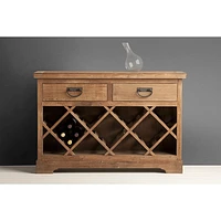 Urban Woodcraft Knightsbridge Solid Pine Wine Bar - Natural Wood