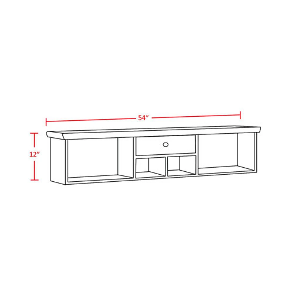 Casey Contemporary 3-Shelf Desk Hutch