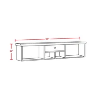 Casey Contemporary 3-Shelf Desk Hutch