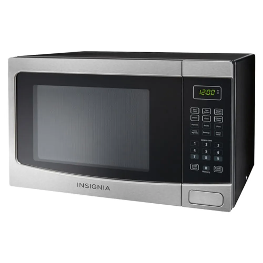 Insignia Countertop Microwave - 1.2 Cu. Ft. - Stainless Steel/Black Never  Used just NO BOX 