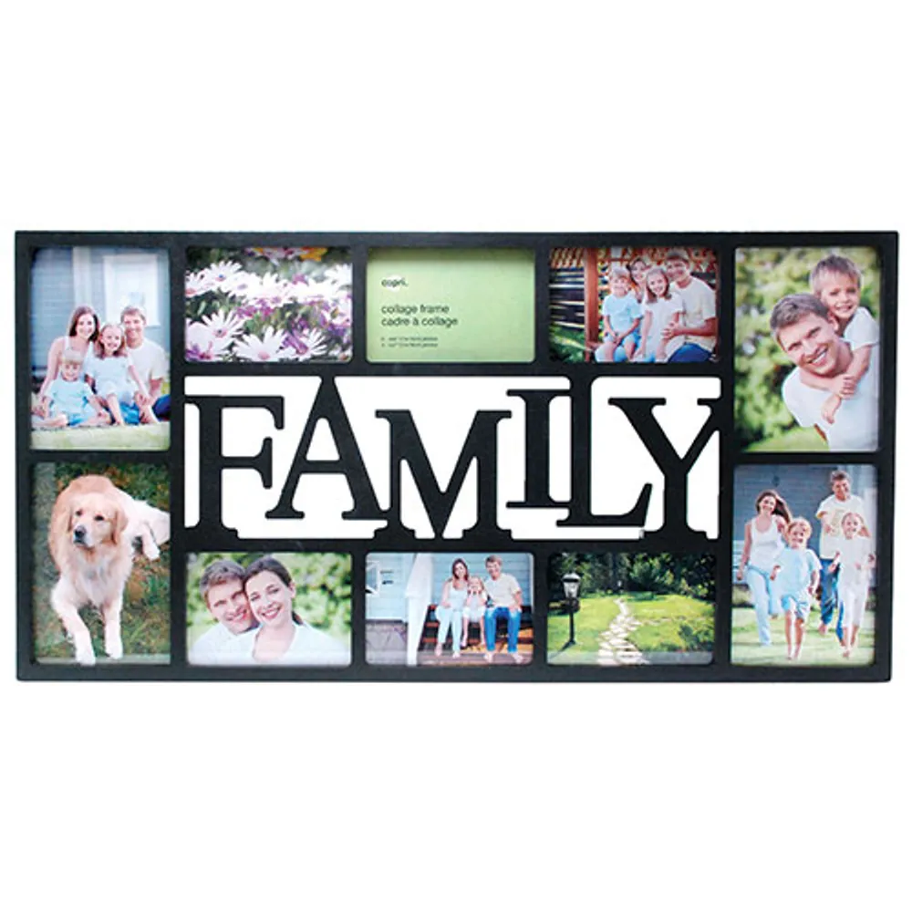 Kiera Grace Family Collage Photo Frame (PH00120-7FF) - Black