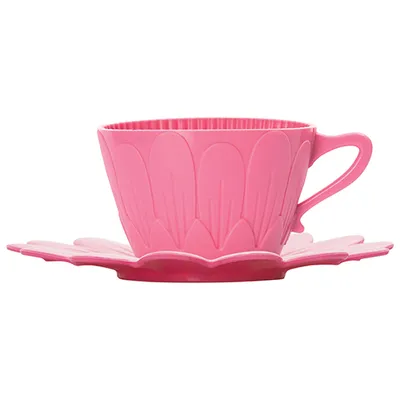 Pavoni Daisy Silicone Cupcake Cup and Saucer - Set of 2