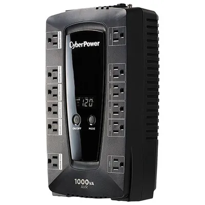 CyberPower 12-Outlet 2-USB 530W UPS Battery Backup (LE1000DG-FC)