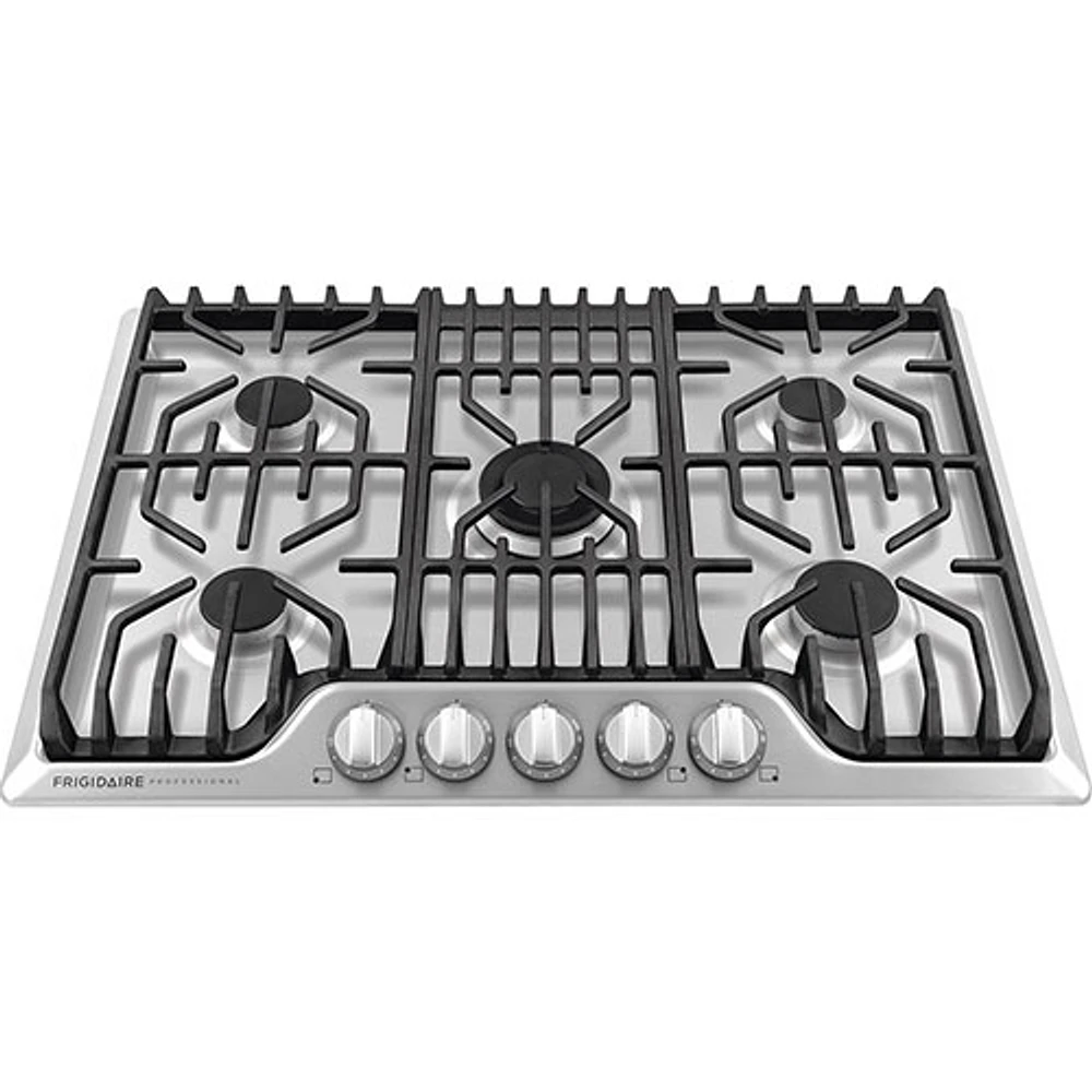 Surface de cuisson à gaz à 5 brûleurs de 30 po Professional de Frigidaire - Acier inoxydable