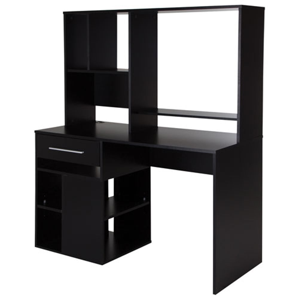 Annexe 1-Drawer Computer Desk - Pure Black