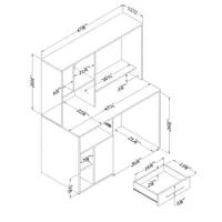 Annexe 1-Drawer Computer Desk