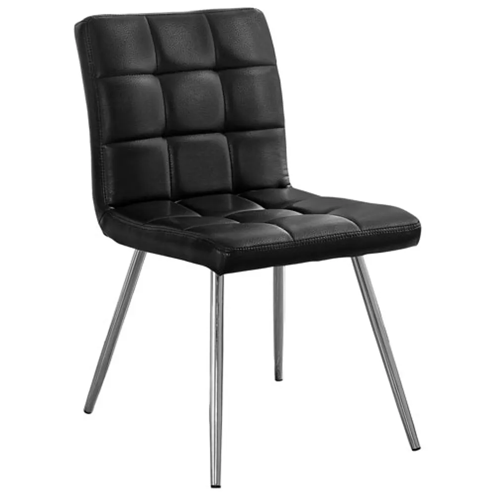 Chaise de salle à manger de style moderne - Ensemble de 2 - Noir