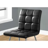 Chaise de salle à manger de style moderne - Ensemble de 2 - Noir