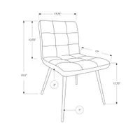 Chaise de salle à manger de style moderne - Ensemble de 2 - Noir