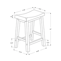 Traditional Counter Height Barstool - Set of 2 - White