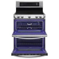 LG 30" 7.3 Cu. Ft. Double Oven Freestanding Smooth Top Electric Range (LDE5415ST) - Stainless Steel