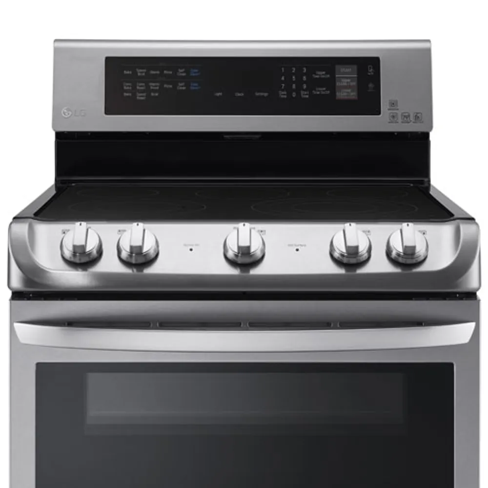 LG 30" 7.3 Cu. Ft. Double Oven Freestanding Smooth Top Electric Range (LDE5415ST) - Stainless Steel