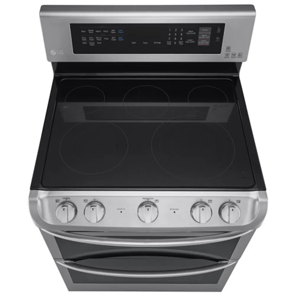 LG 30" 7.3 Cu. Ft. Double Oven Freestanding Smooth Top Electric Range (LDE5415ST) - Stainless Steel