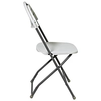 Chaise repliable en résine Work Smart - Ensemble de 4 - Gris pâle