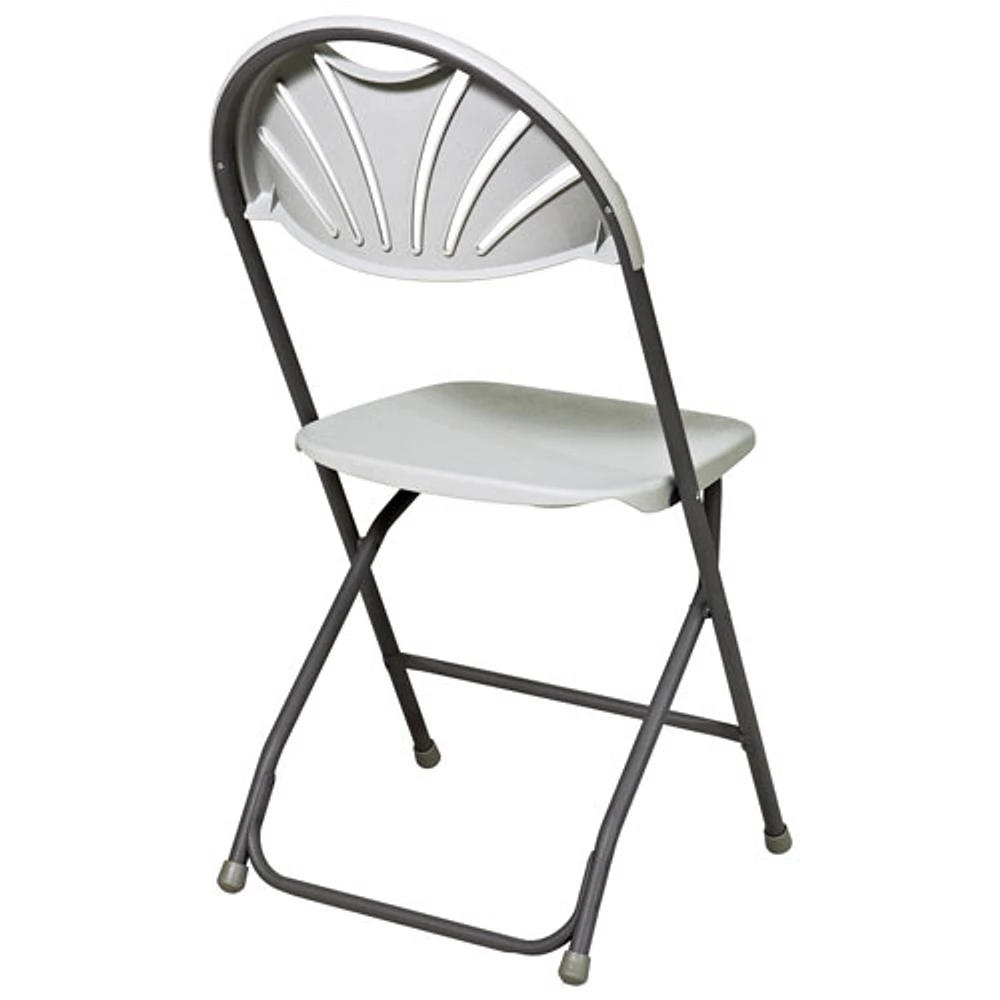 Work Smart Resin Folding Chair - 4 Pack - Light Grey