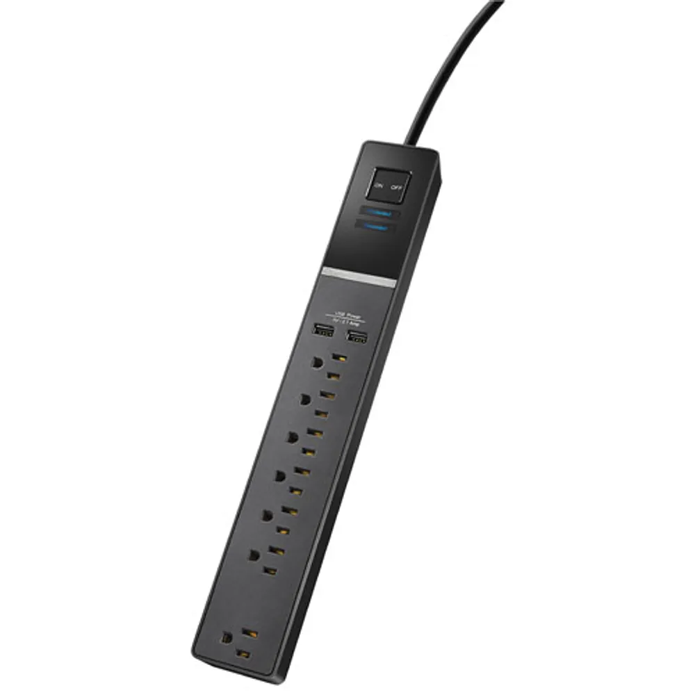Rocketfish 7-Outlet 2-USB Surge Protector - Only at Best Buy