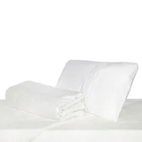 LuxeportPURE 233 Thread Count Silk 4 Seasons Duvet with Mattress & Pillow Protector - Single - White