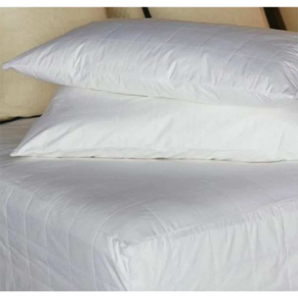 Ensemble protecteur de matelas et d'oreillers soie et coton 200 LuxeportZEN - Très grand lit - Blanc