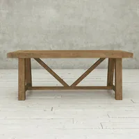 Table rectangulaire transitionnelle à 8 places Ancona de Knightsbridge - Bois naturel