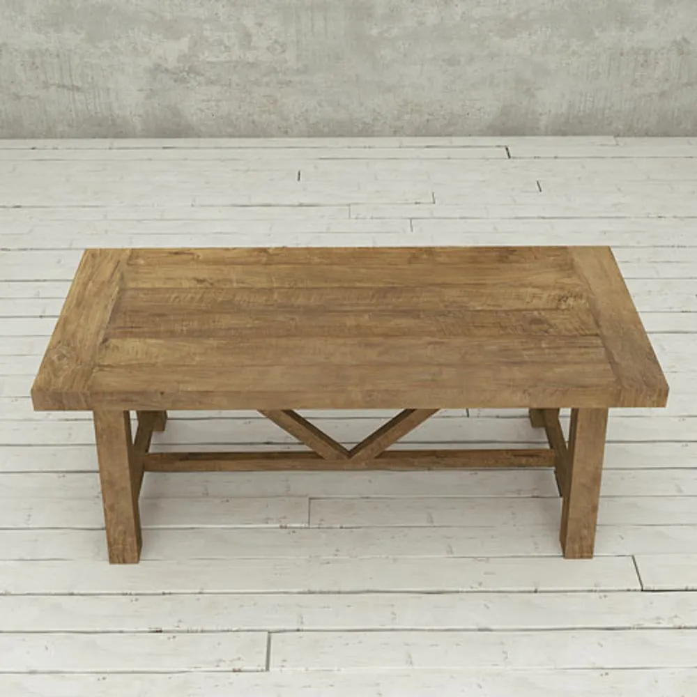 Table rectangulaire transitionnelle à 8 places Ancona de Knightsbridge - Bois naturel