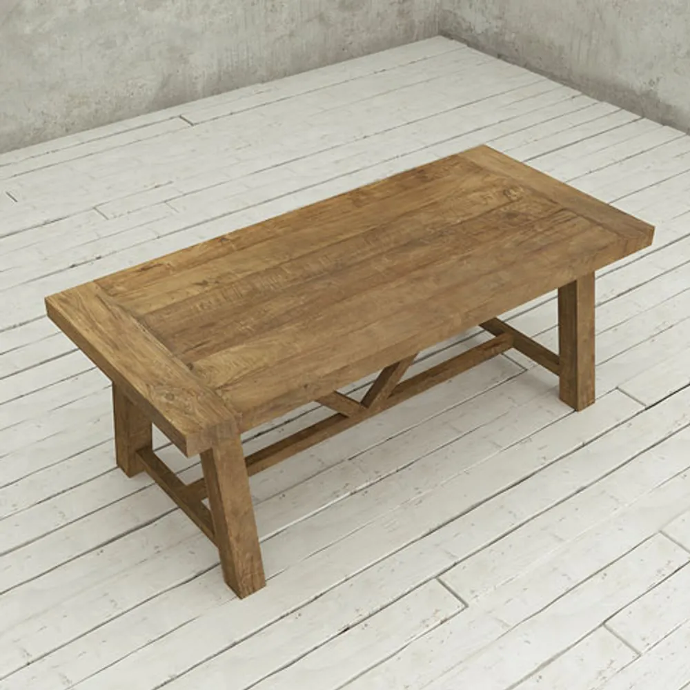 Knightsbridge Transitional 8-Seating Rectangular Ancona Dining Table - Natural Wood