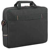Solo 15.6" Laptop Slim Briefcase - Black/Orange