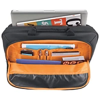 Solo 15.6" Laptop Slim Briefcase - Black/Orange