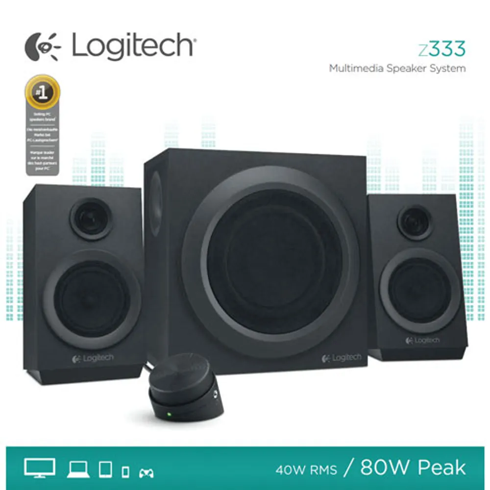 Logitech z333 2.1 Channel Computer Speaker System with Subwoofer