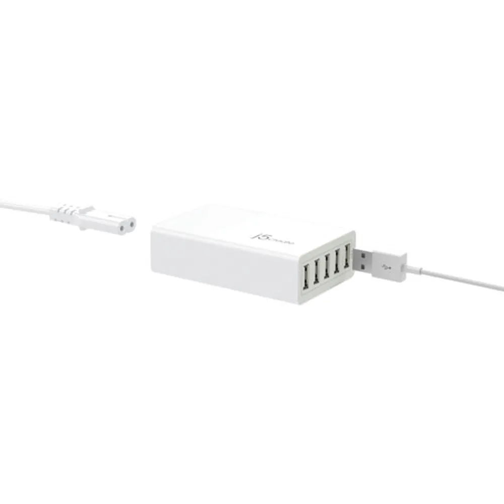 J5CREATE 5-Port USB Super Charger (JUP50) - White