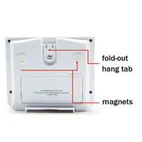 Marathon 100 Hour Large Display Dual Timer with Magnetic Clip-On & Stand - White