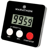 Marathon 100-Minute Digital Timer with Magnetic Clip-On - Black