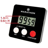 Marathon 100-Minute Digital Timer with Magnetic Clip-On - Black