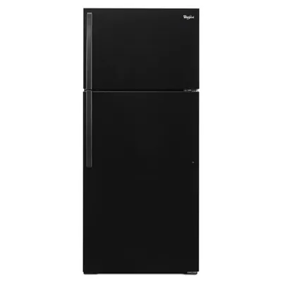 Réfrigérateur à congélateur supérieur de 28 po et 14,3 pi³ de Whirlpool (WRT314TFDB) - Noir