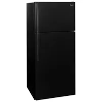 Réfrigérateur à congélateur supérieur de 28 po et 14,3 pi³ de Whirlpool (WRT314TFDB) - Noir