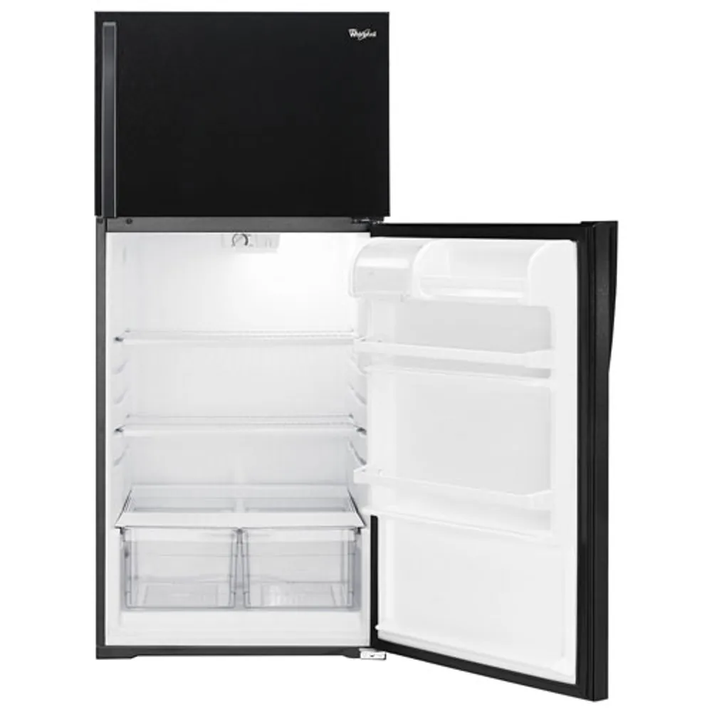 Whirlpool 28" 14.3 Cu. Ft. Top Freezer Refrigerator (WRT134TFDB) - Black