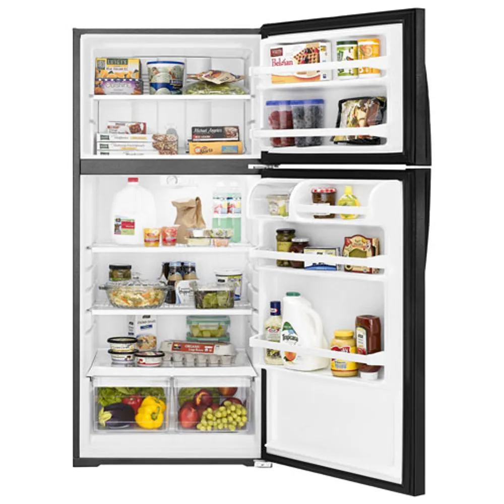 Whirlpool 28" 14.3 Cu. Ft. Top Freezer Refrigerator (WRT134TFDB) - Black