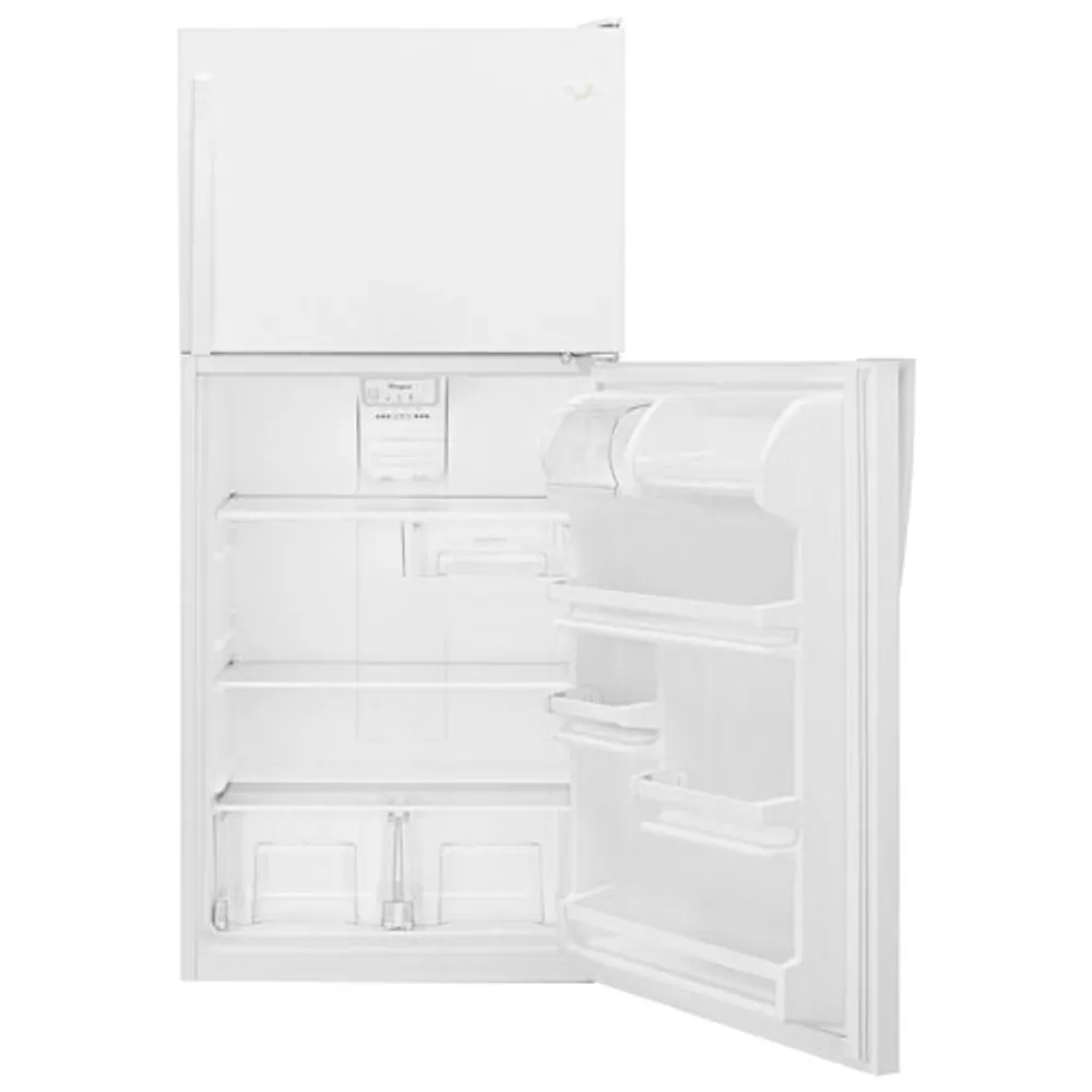 Réfrigérateur à congélateur supérieur de 30 po et 18,2 pi³ de Whirlpool (WRT318FZDW) - Blanc