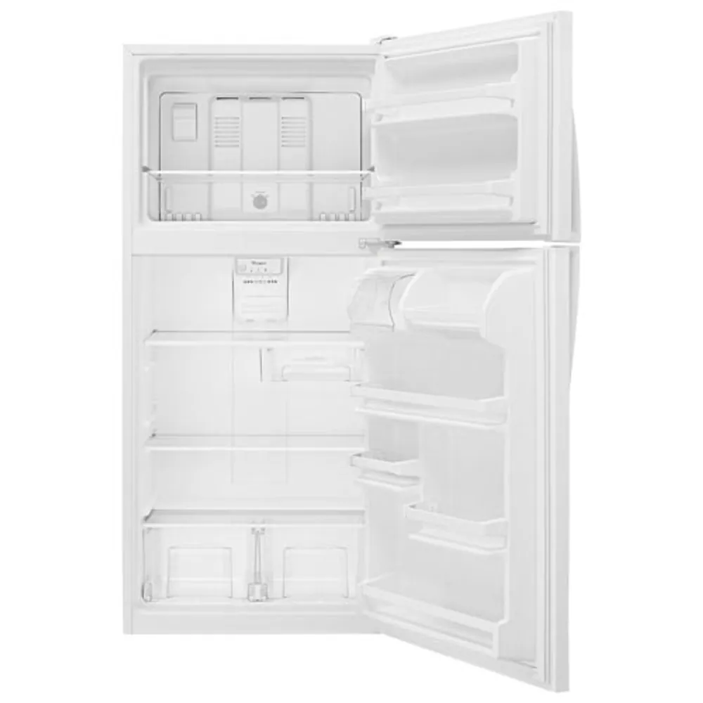 Réfrigérateur à congélateur supérieur de 30 po et 18,2 pi³ de Whirlpool (WRT318FZDW) - Blanc