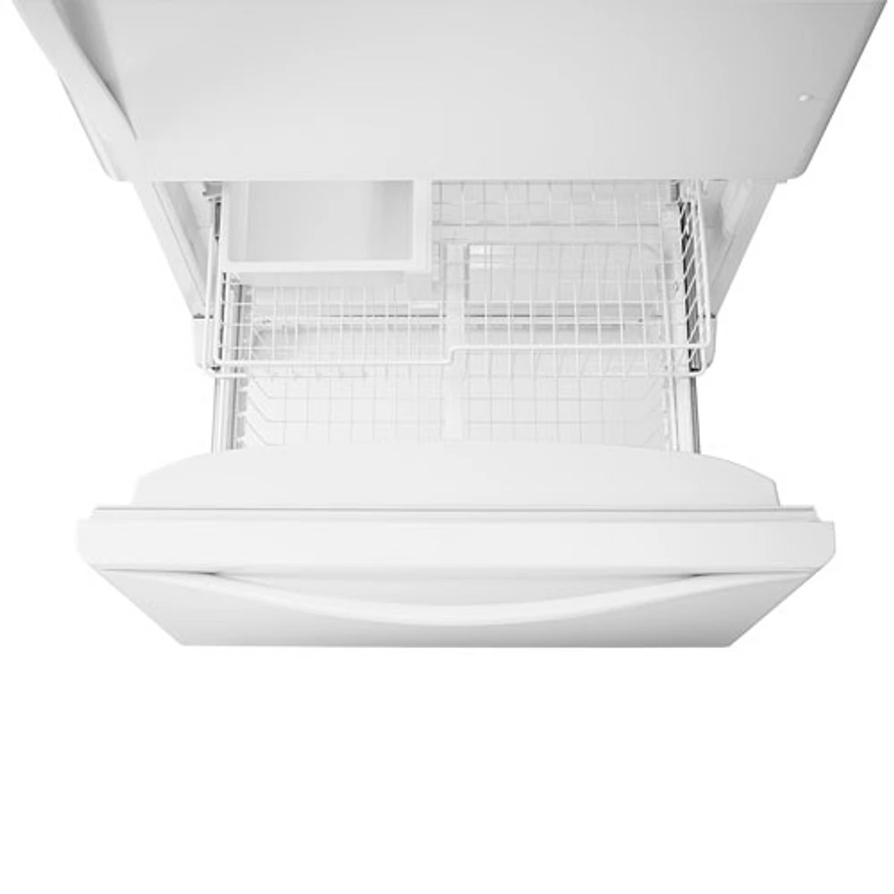 Réfr. congélateur en bas, éclairage DEL 21,9 pi³ 33 po de Whirlpool (WRB322DMBW) - Blanc sur blanc